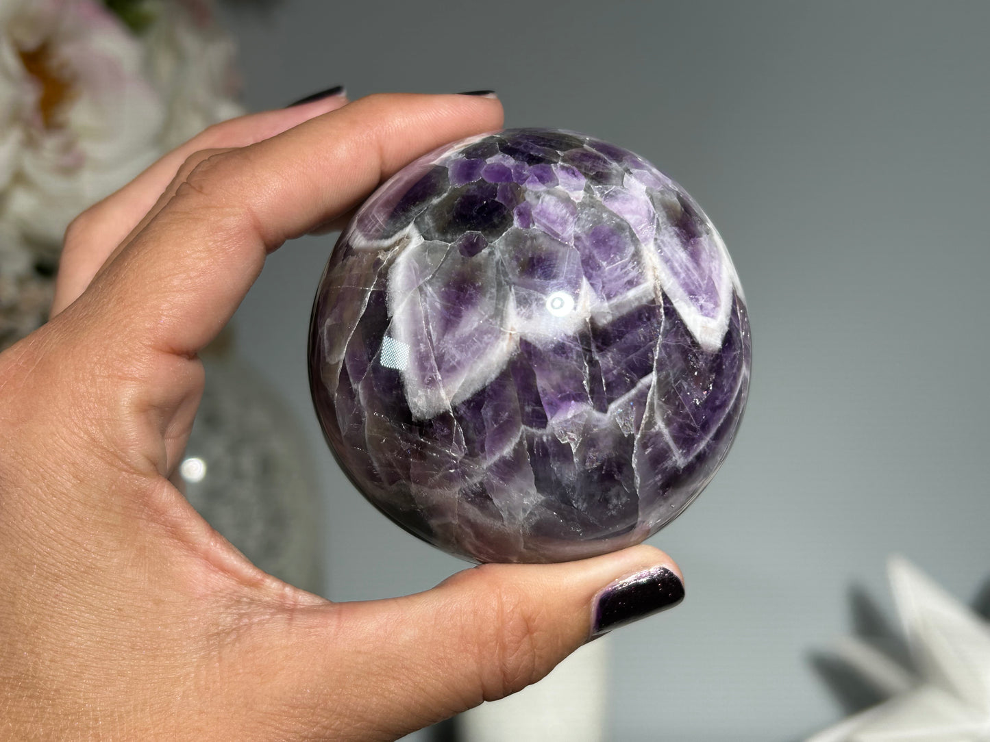 Chevron Amethyst Sphere (2.5", 64mm)