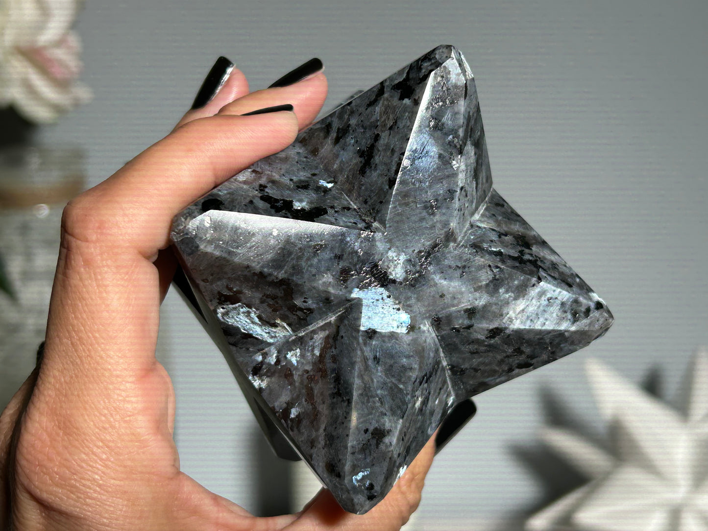 Larvikite Merkaba (3.2", 82mm)