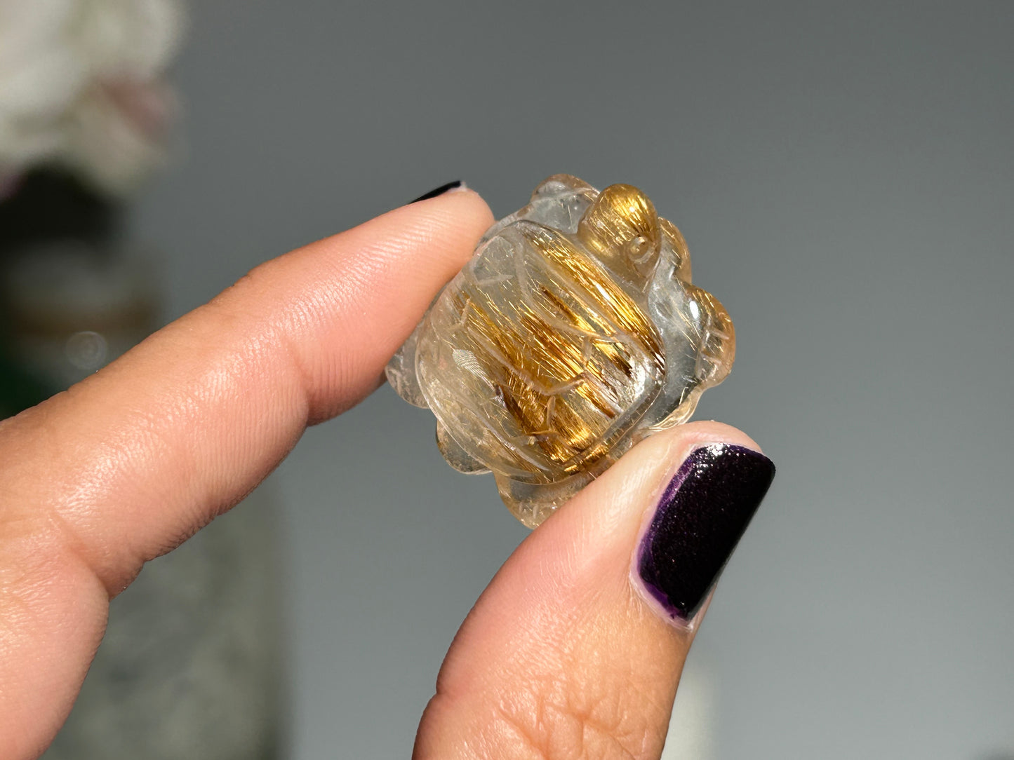 Rutilated Quartz Turtle (1”, 25mm)