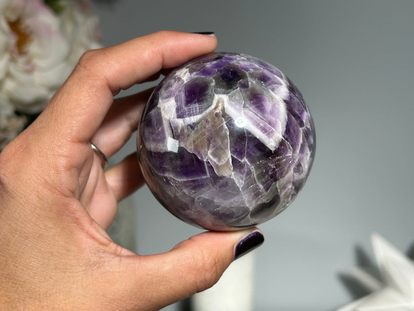 Chevron Amethyst Sphere (2.5", 64mm)