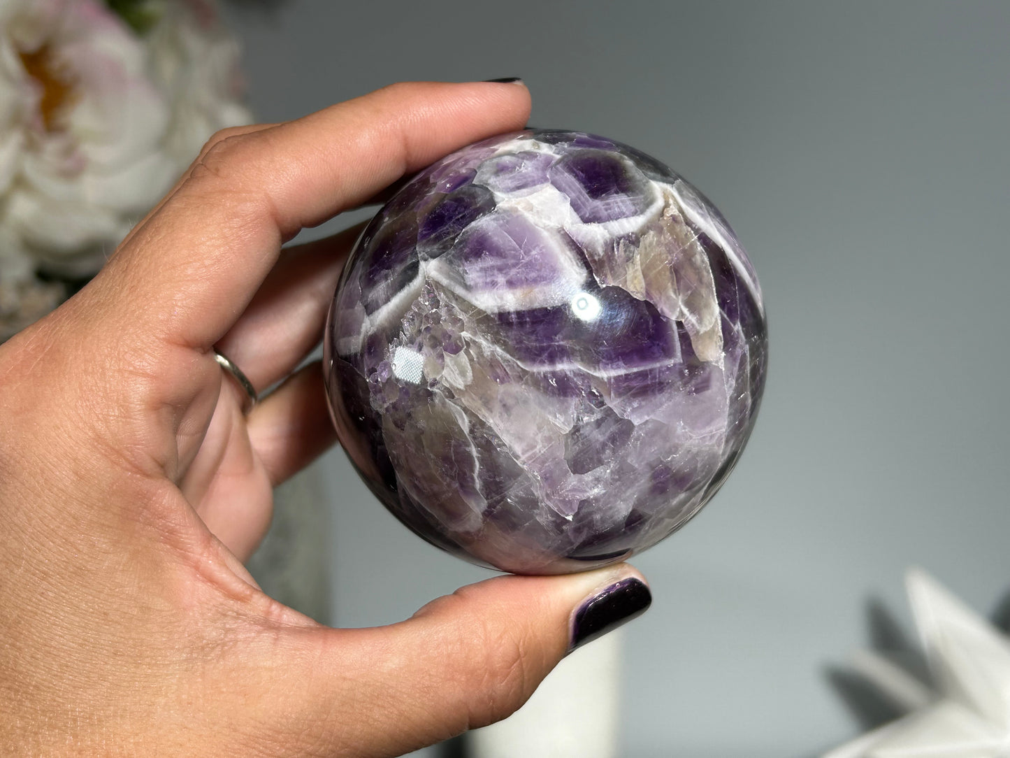 Chevron Amethyst Sphere (2.5", 64mm)