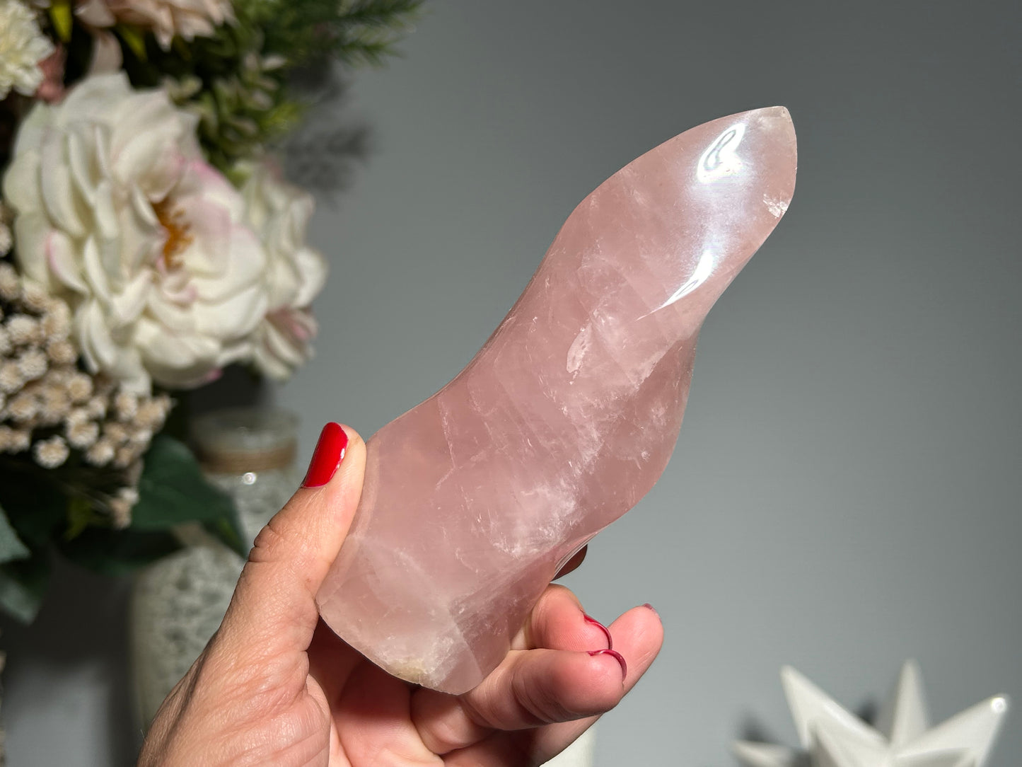 Rose Quartz Flame (5.2", 133mm)