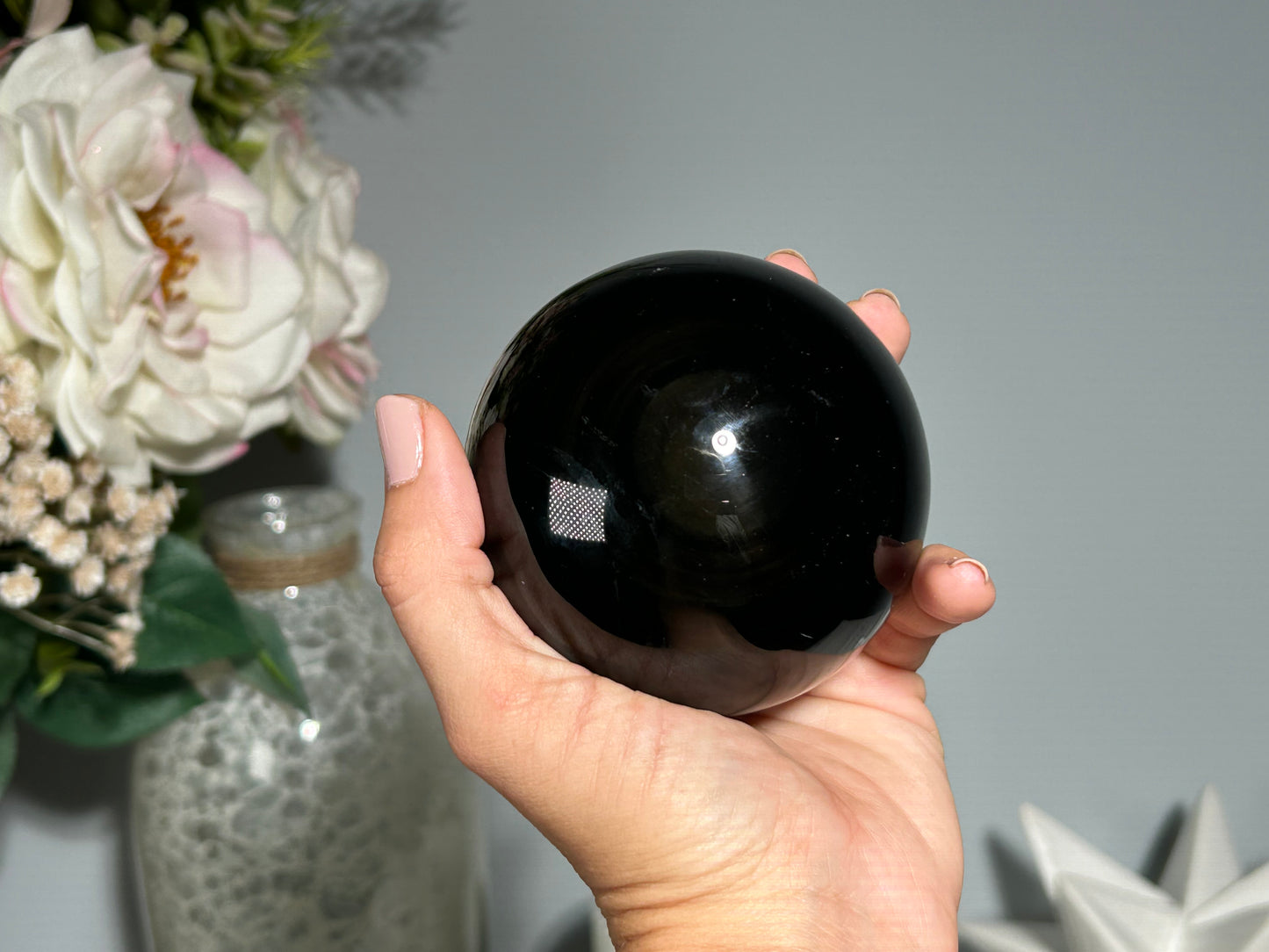Gold Sheen Obsidian Sphere (3.1", 78mm)