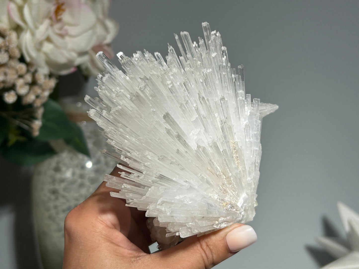 Natural Scolecite with Stilbite Cluster (4.9", 124mm)
