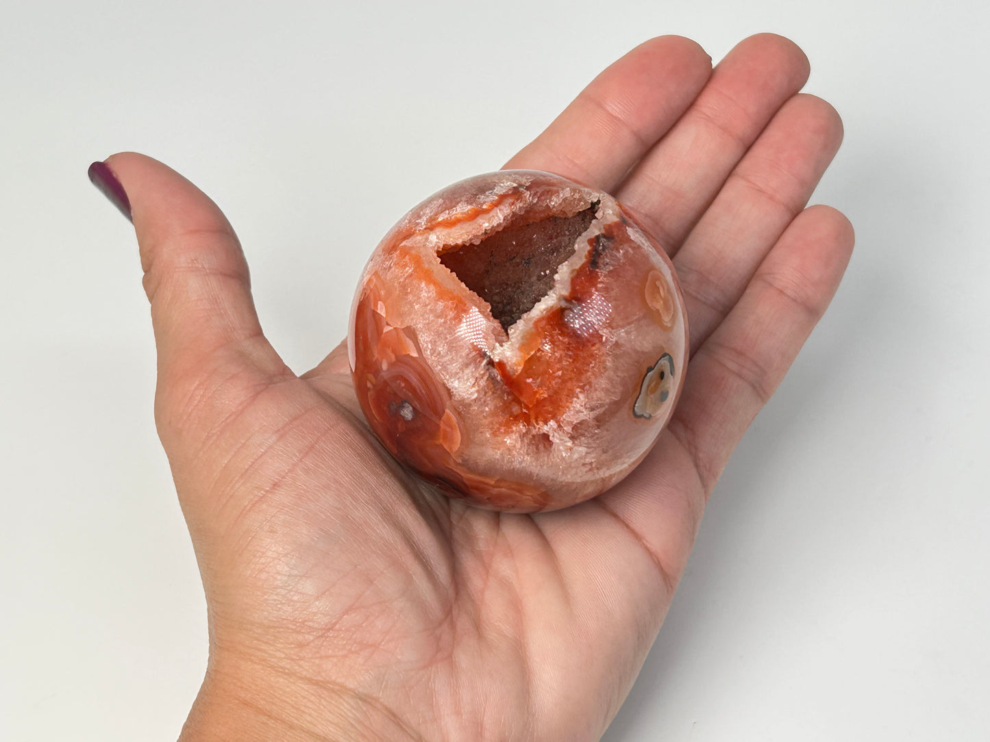 Druzy Carnelian Sphere (2.2", 55mm)