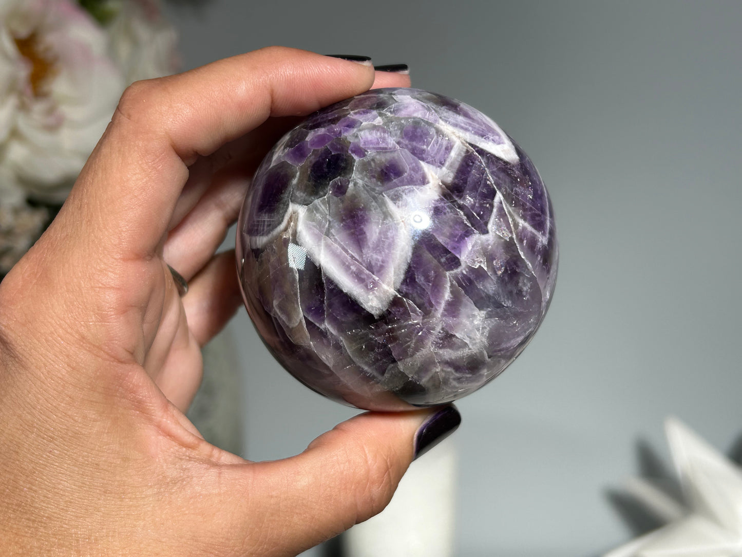 Chevron Amethyst Sphere (2.5", 64mm)
