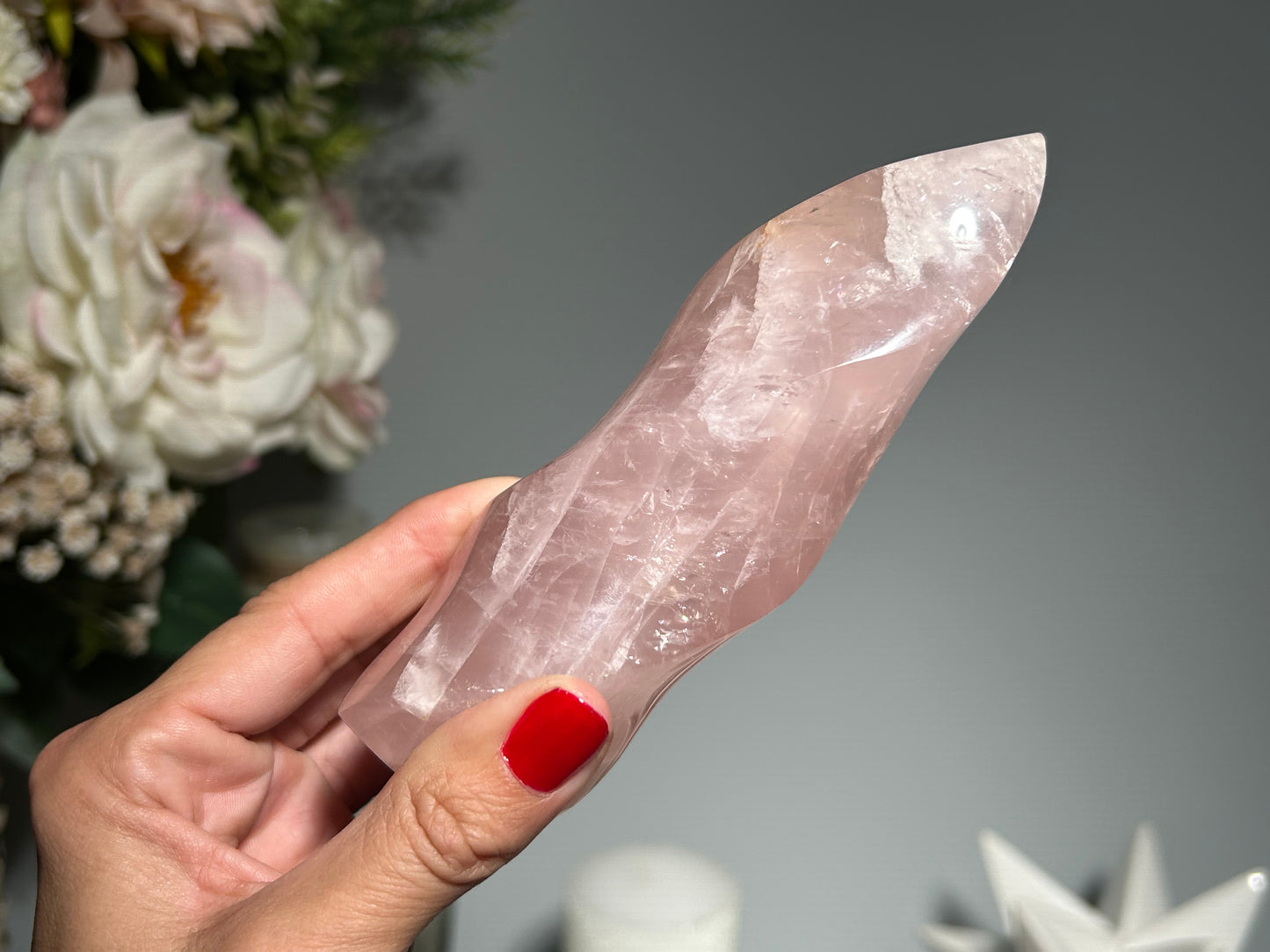 Rose Quartz Flame (5.2", 133mm)