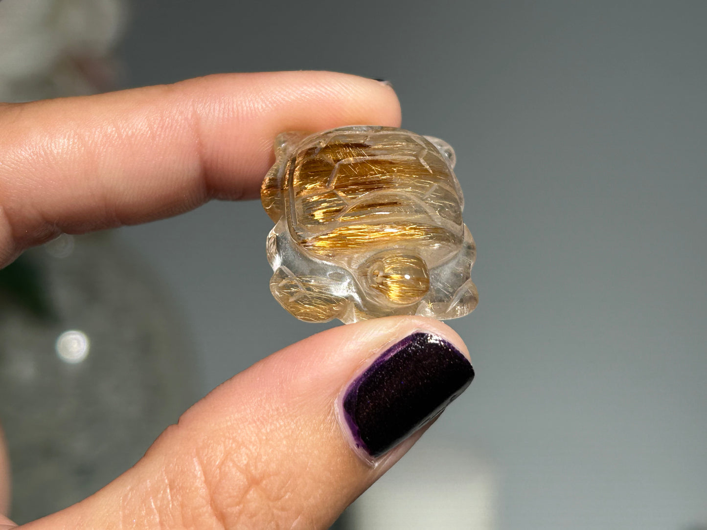 Rutilated Quartz Turtle (1”, 25mm)