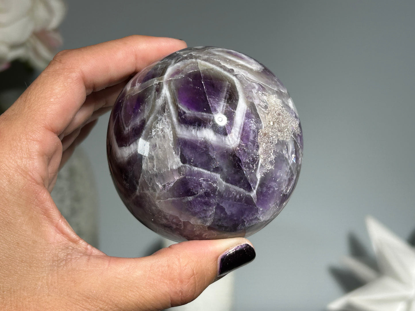 Chevron Amethyst Sphere (2.7", 68mm)