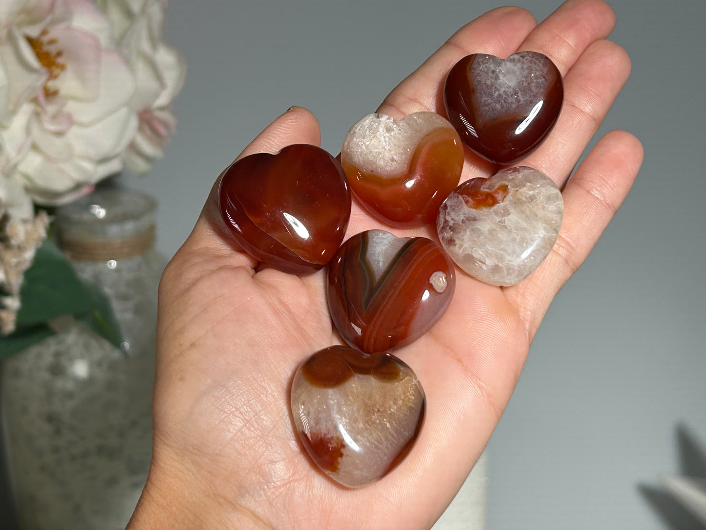 Red Agate Heart