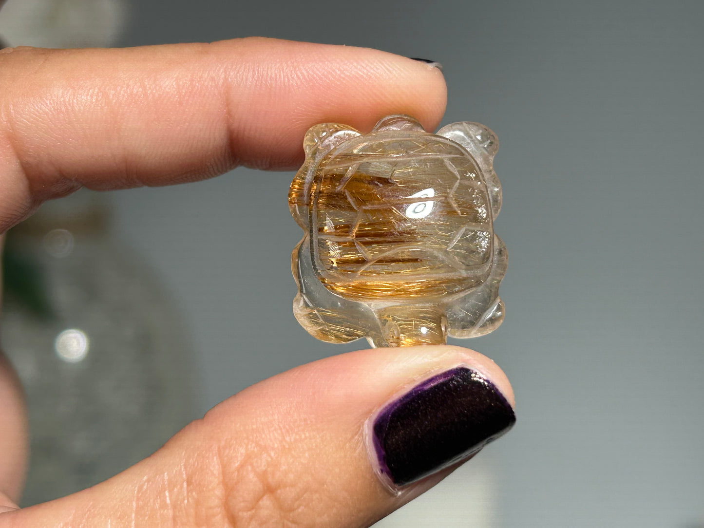 Rutilated Quartz Turtle (1”, 25mm)