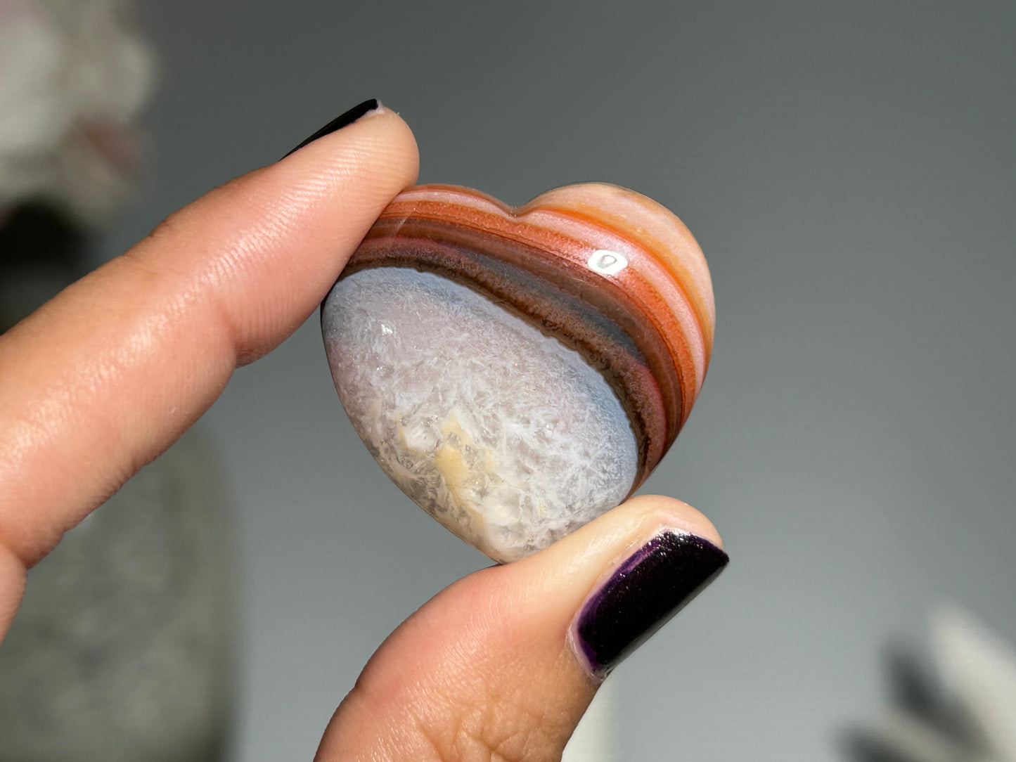 Red Agate Heart