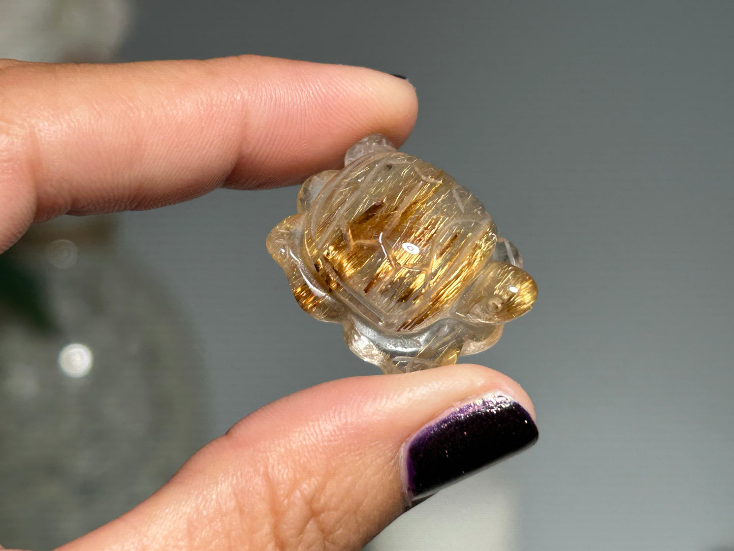 Rutilated Quartz Turtle (1”, 25mm)