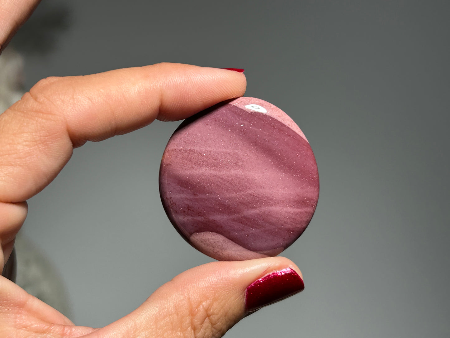 Flat Mookaite Palm Stone