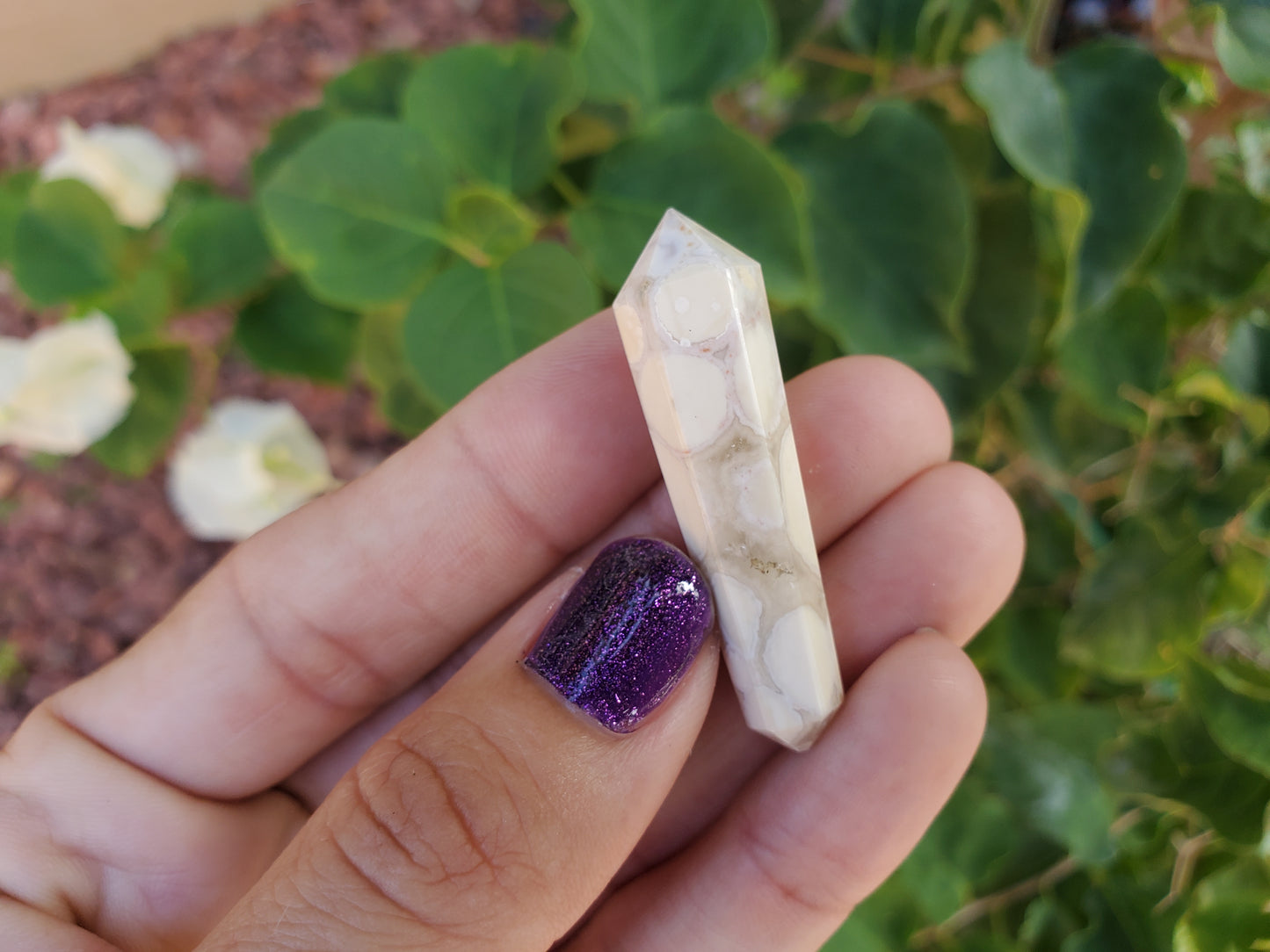 Small Tapered Spotted Agate Double Point (Clearance)