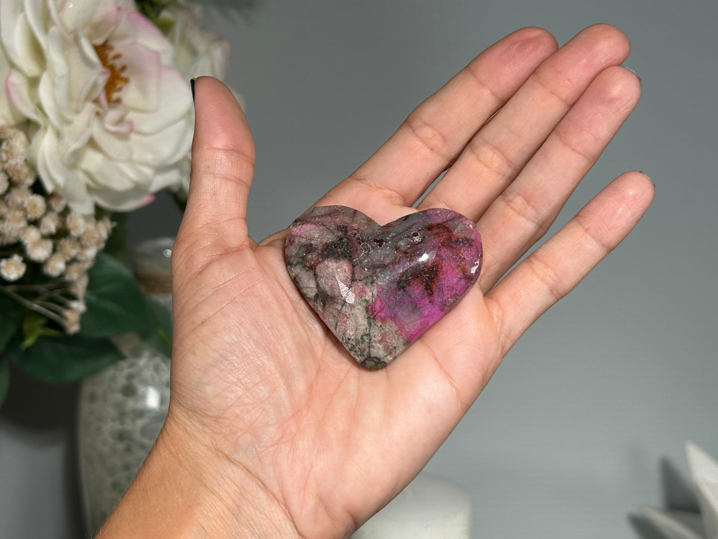 Cobalto Calcite Heart (2.1", 53mm)