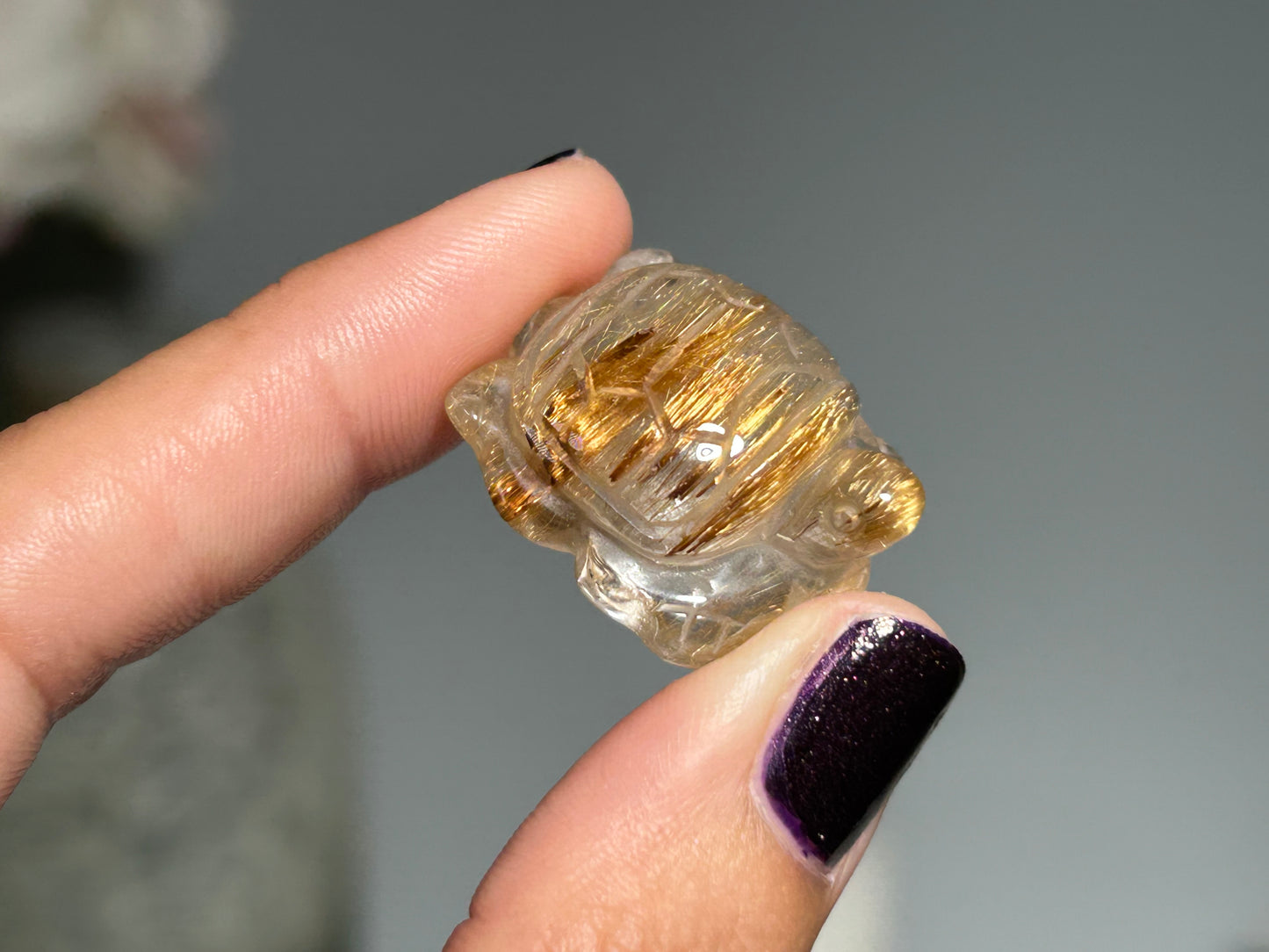 Rutilated Quartz Turtle (1”, 25mm)