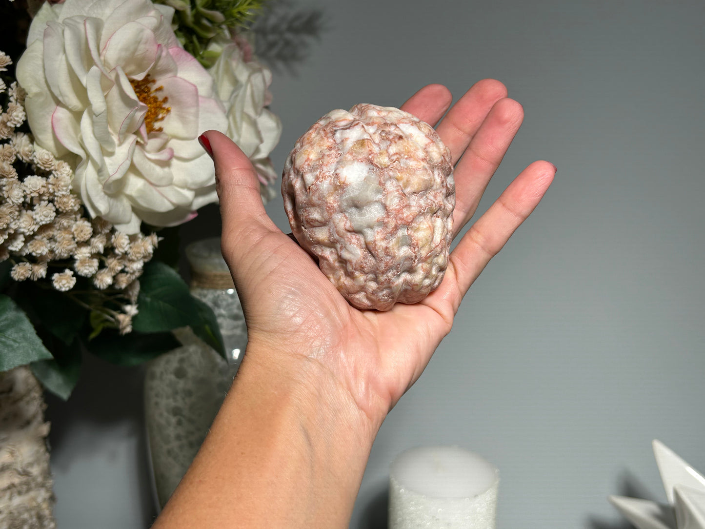 Red Vein Jasper Brain (3.2", 80mm)