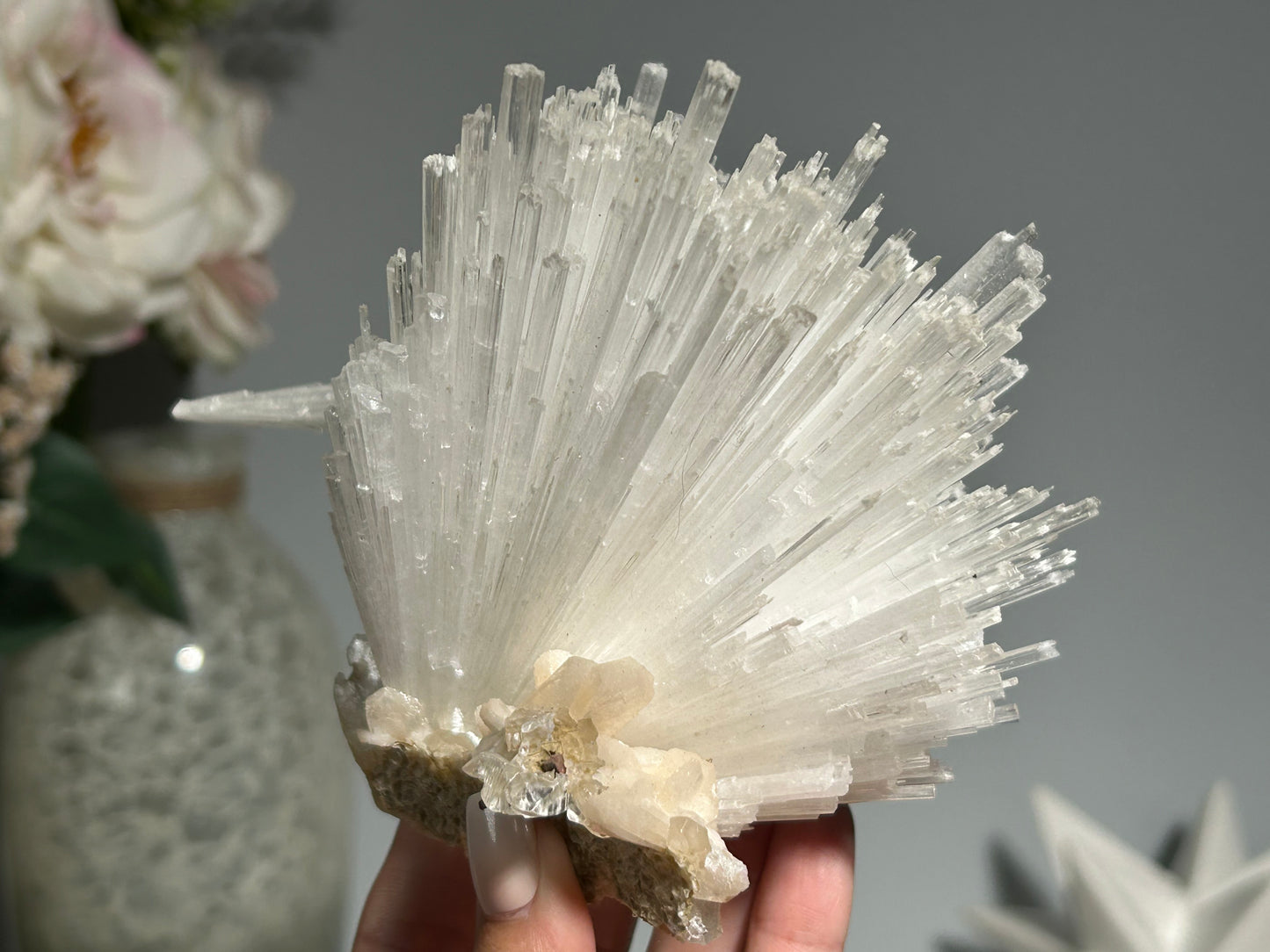 Natural Scolecite with Stilbite Cluster (4.9", 124mm)