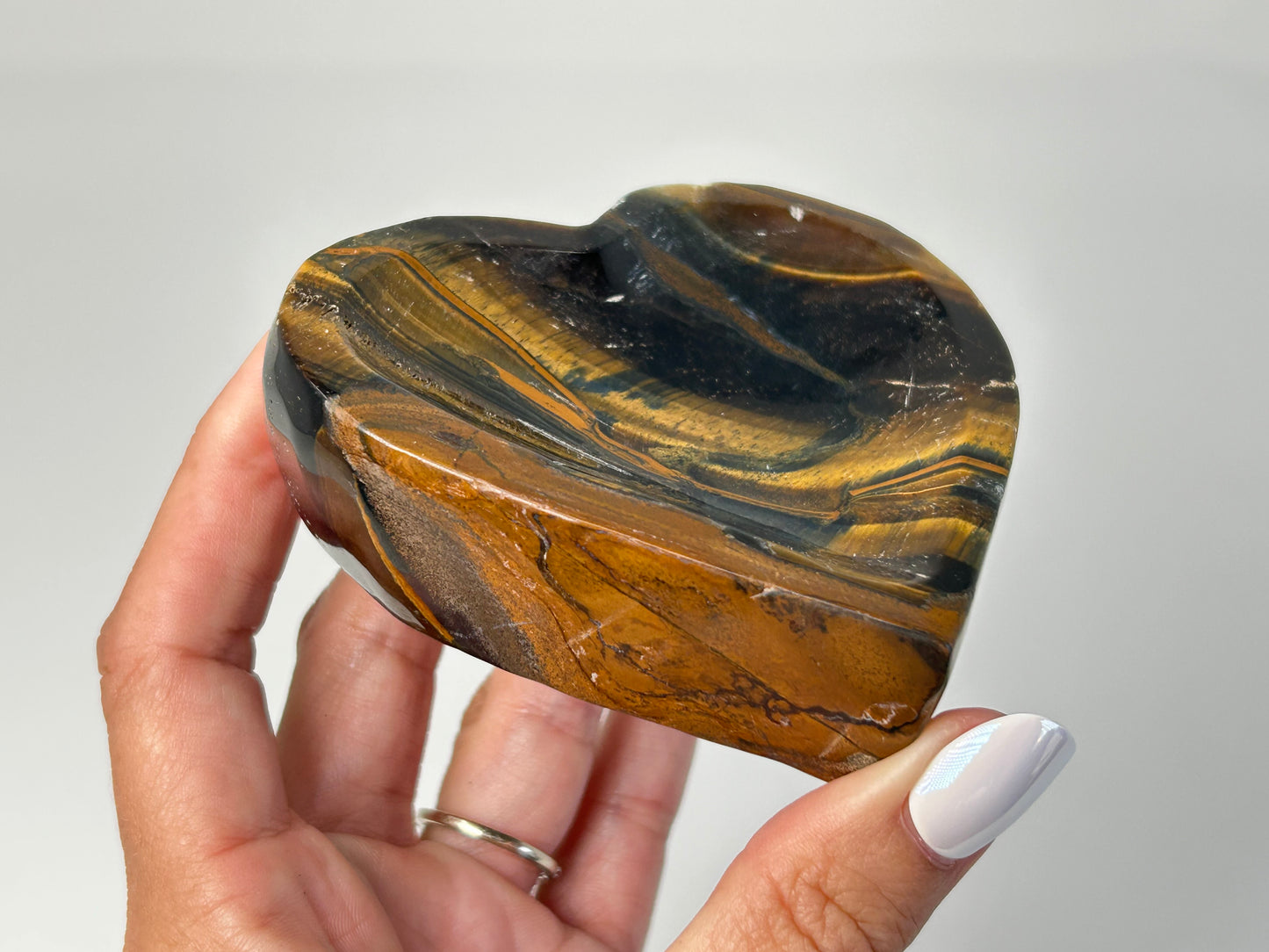 Tigers Eye Heart Bowl (3.5", 88mm)