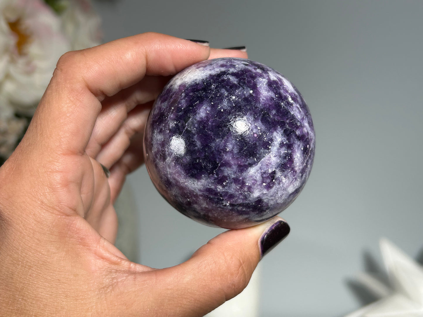 Lepidolite Sphere (2.2", 56mm)