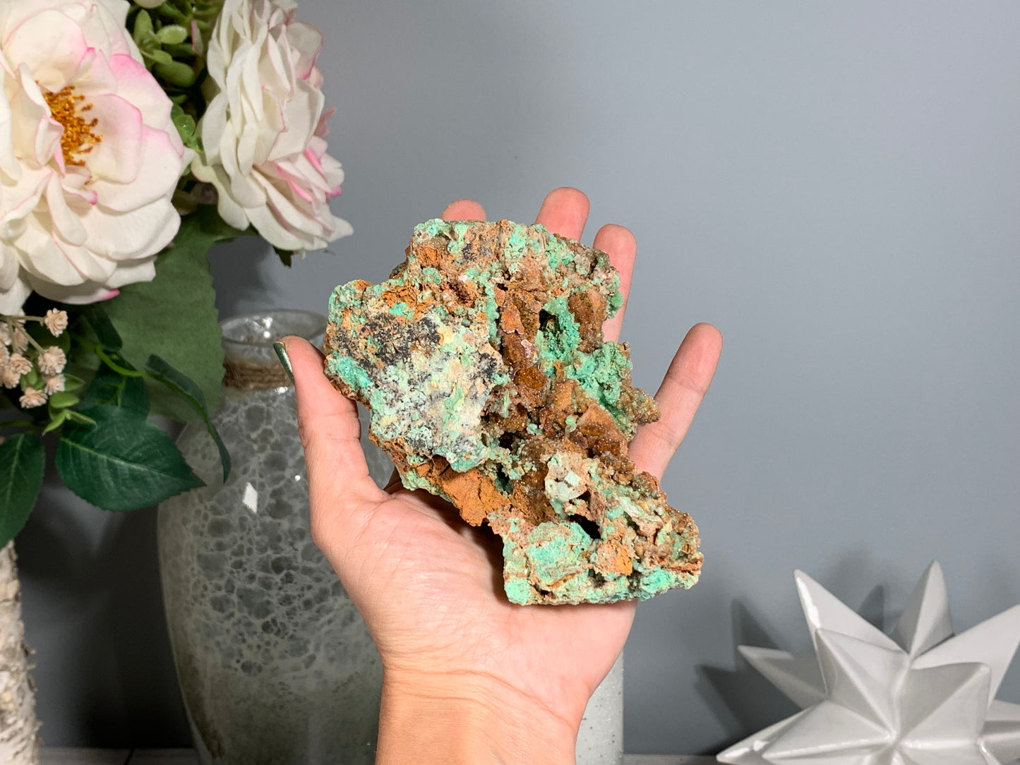 Druzy Chrysoprase 4.5", 116mm (Clearance)