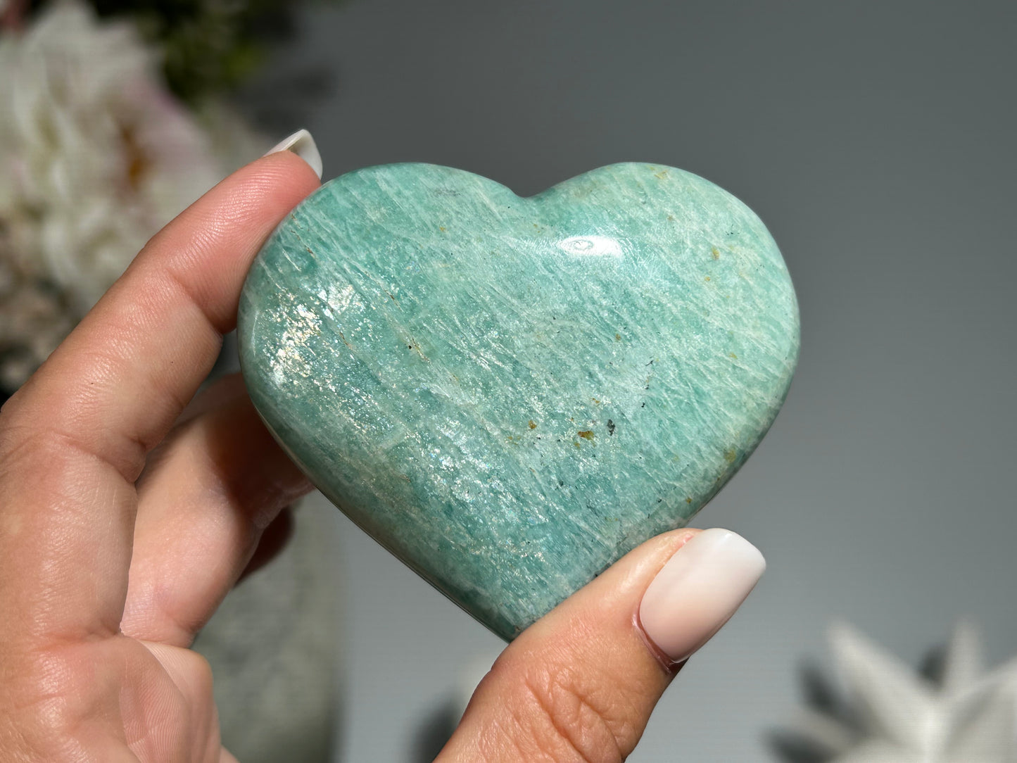 Amazonite Heart (2.6", 66mm)