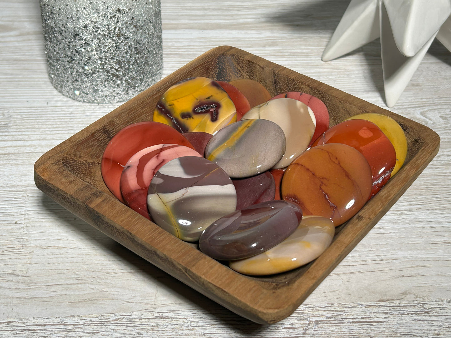 Flat Mookaite Palm Stone
