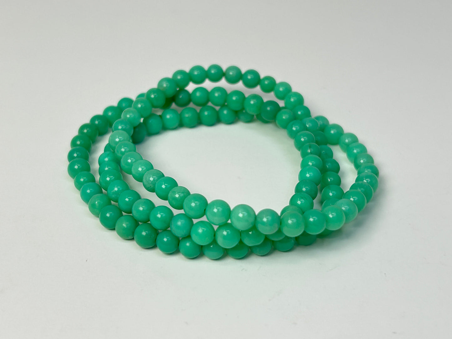 Chrysoprase Triple Wrap Bracelet