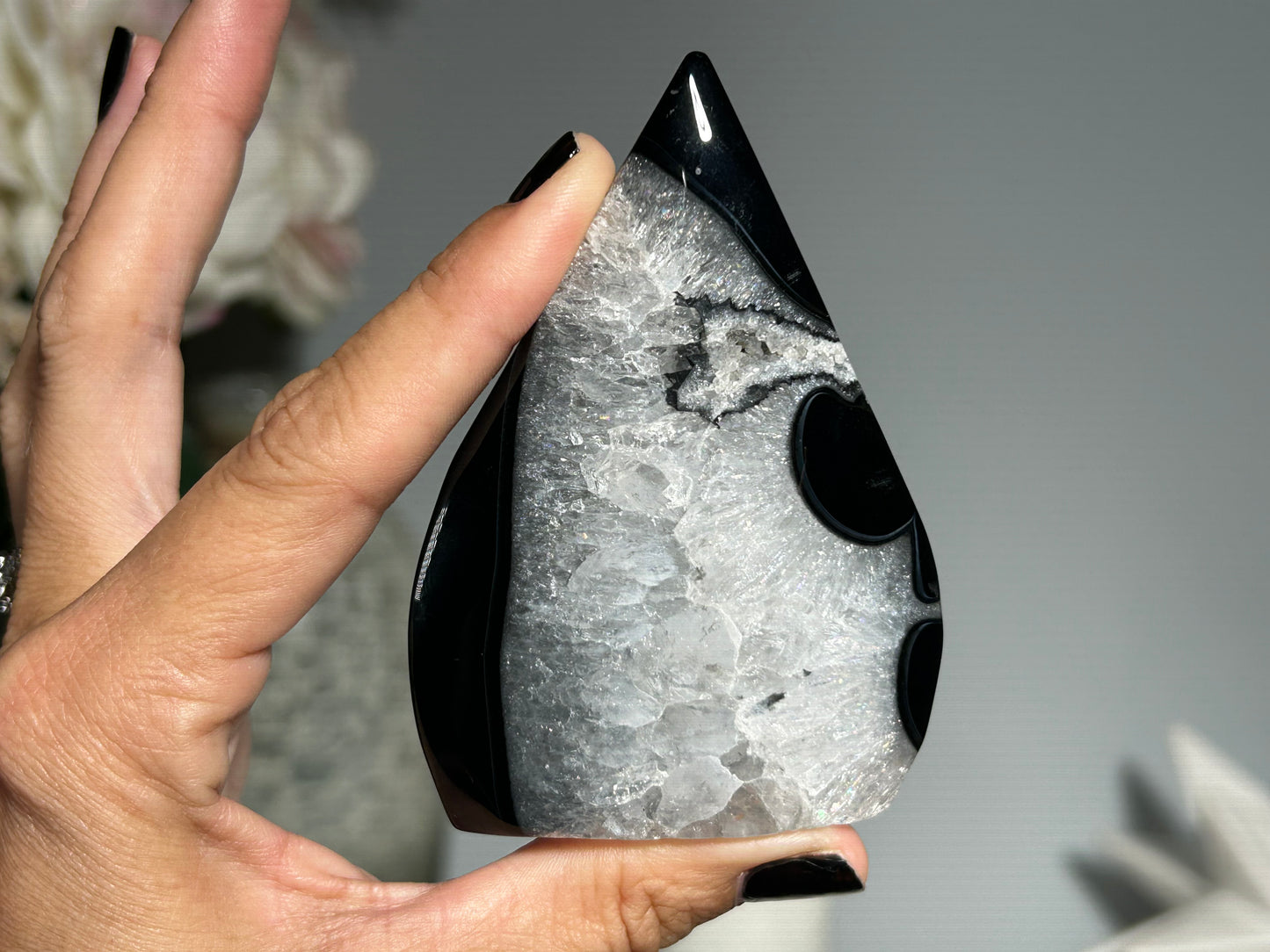 Black Agate Freeform (3.4", 85mm)