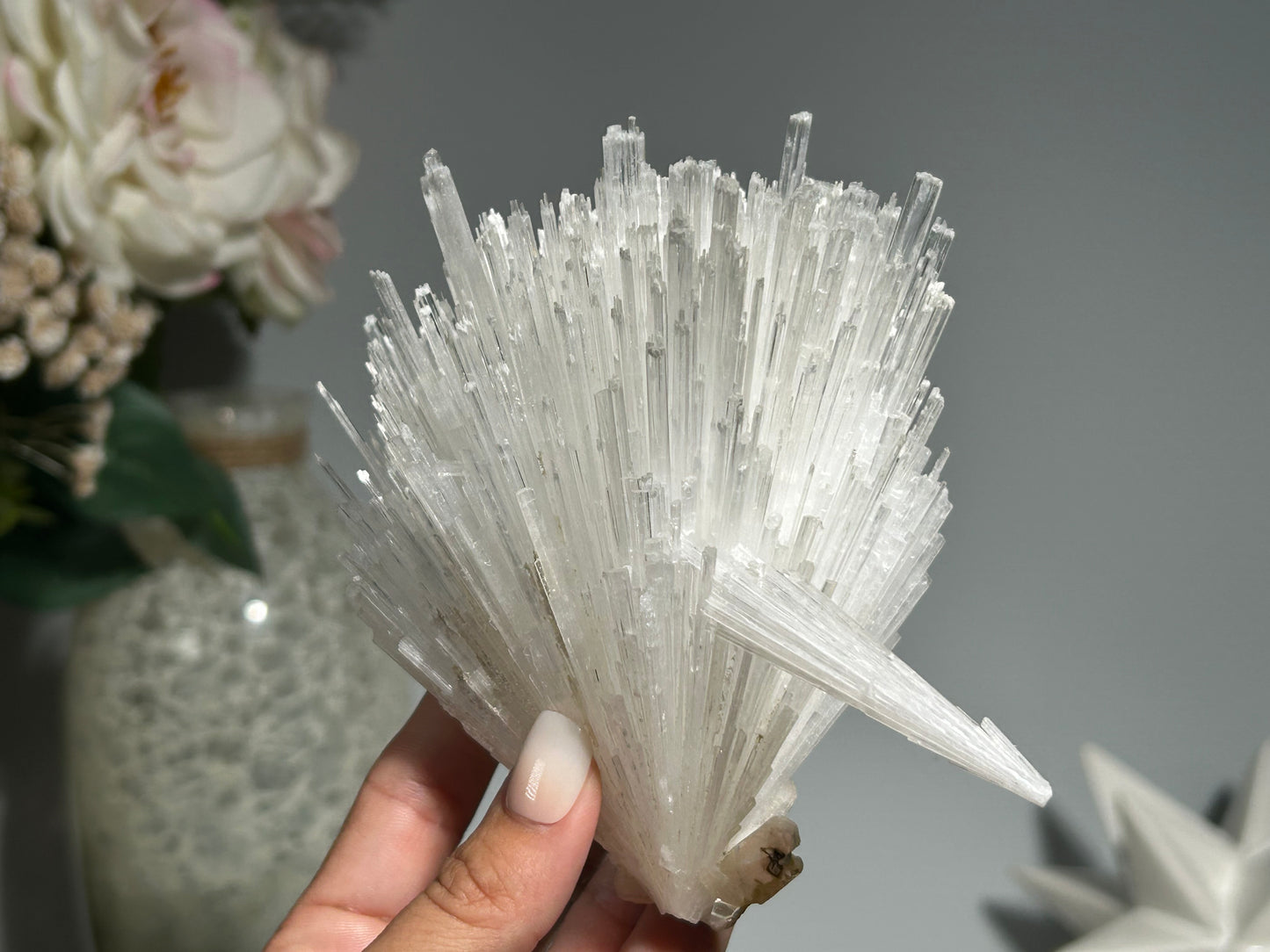 Natural Scolecite with Stilbite Cluster (4.9", 124mm)