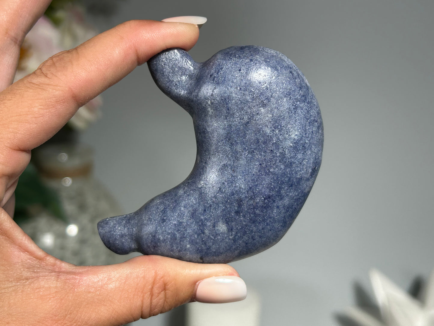 Blue Quartz Stomach (2.7", 69mm)