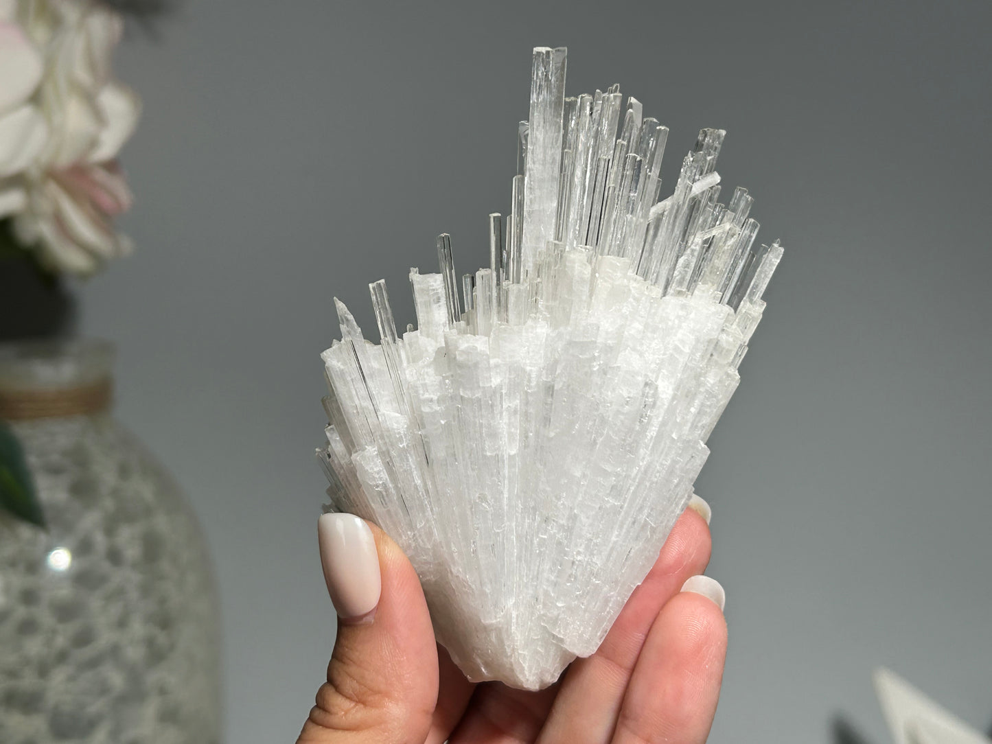 Natural Scolecite Cluster (3.9", 99mm)