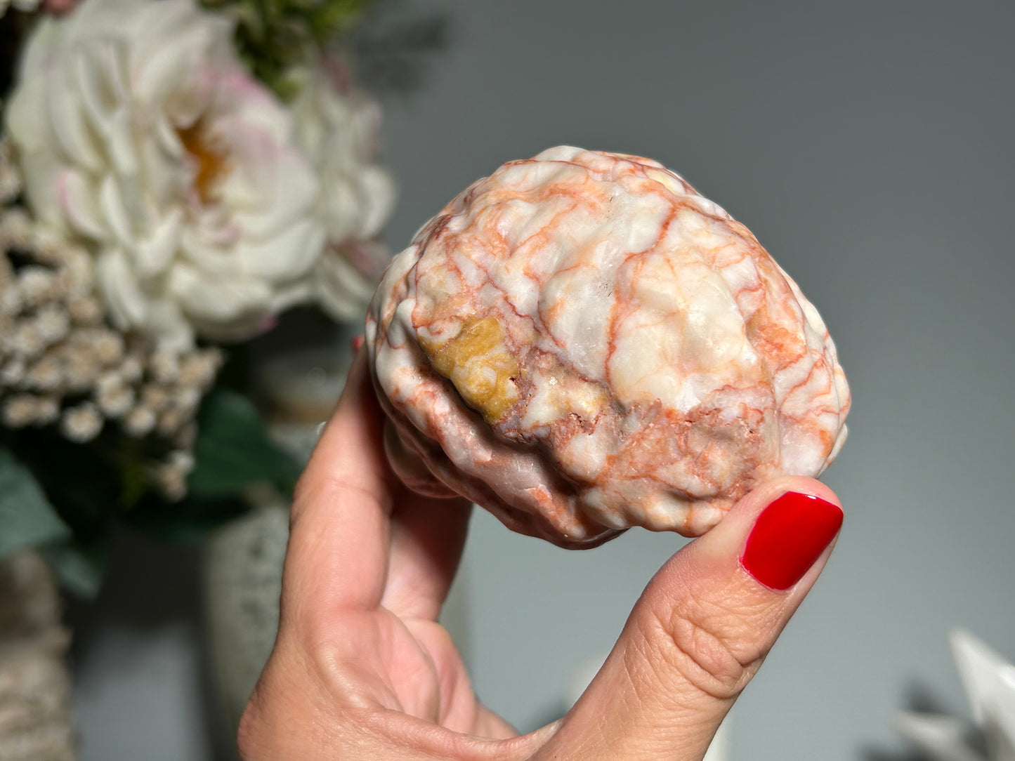Red Vein Jasper Brain (3.2", 81mm)