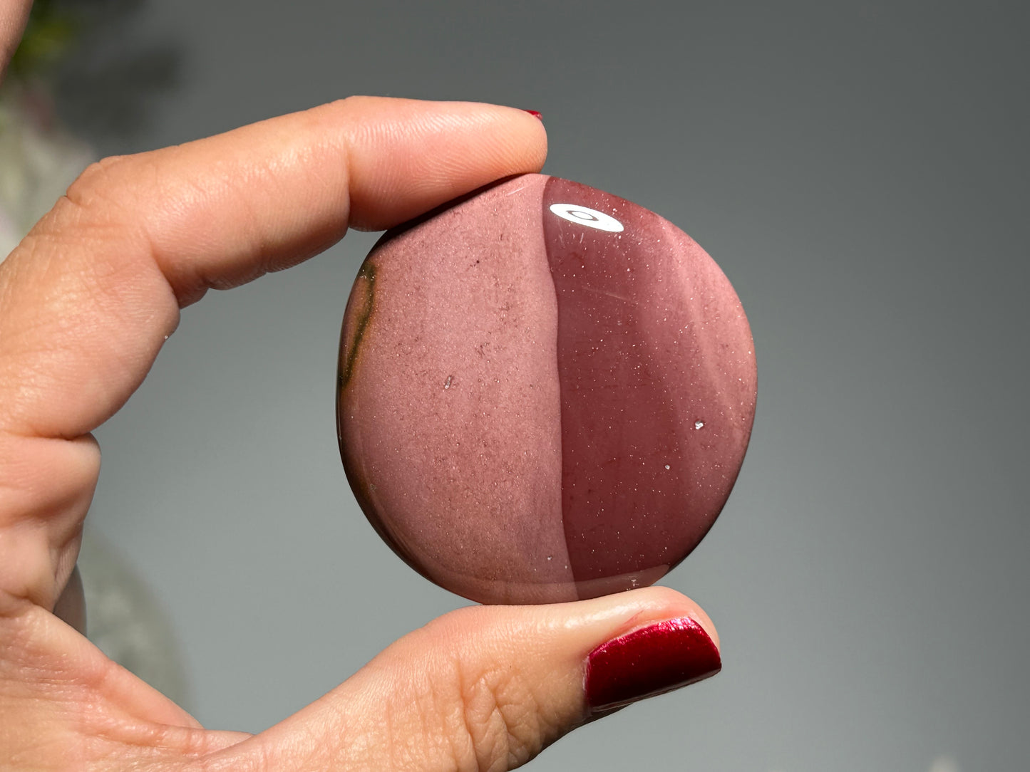 Flat Mookaite Palm Stone
