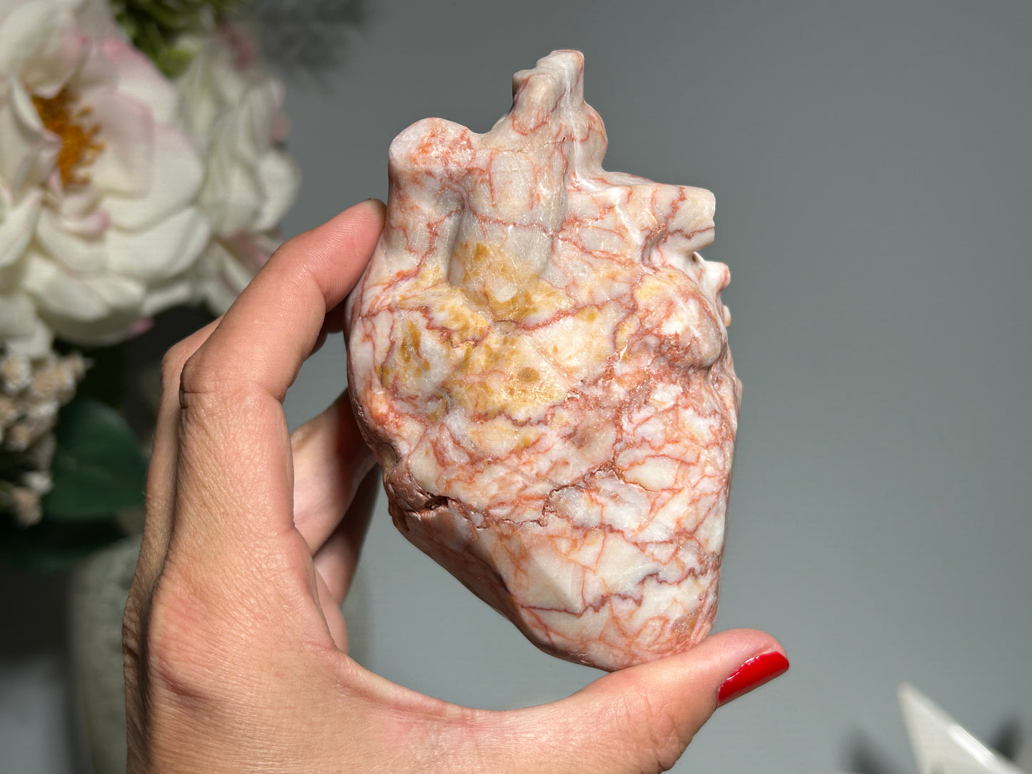 Red Vein Jasper Heart (4.2, 106mm)