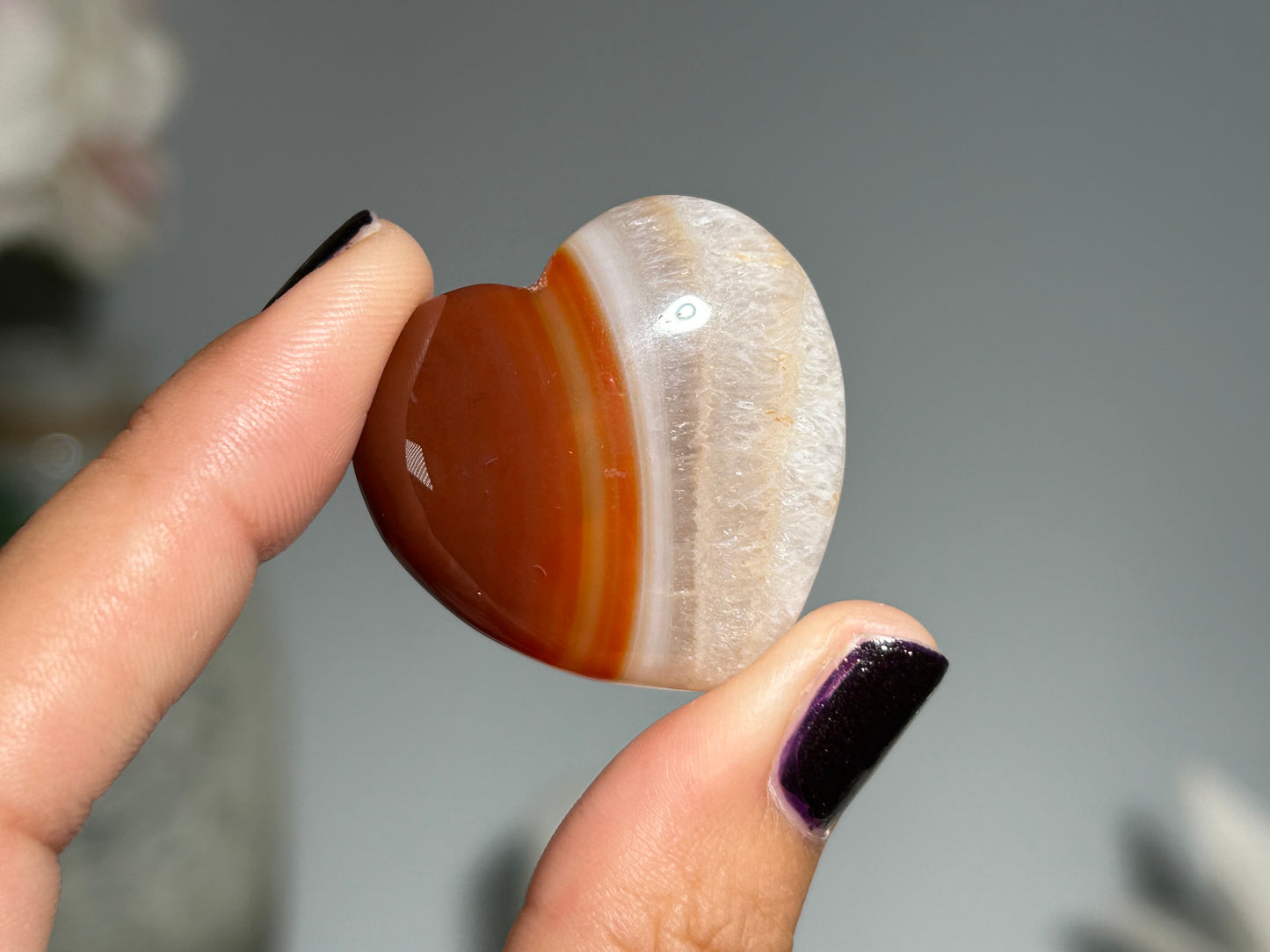 Red Agate Heart