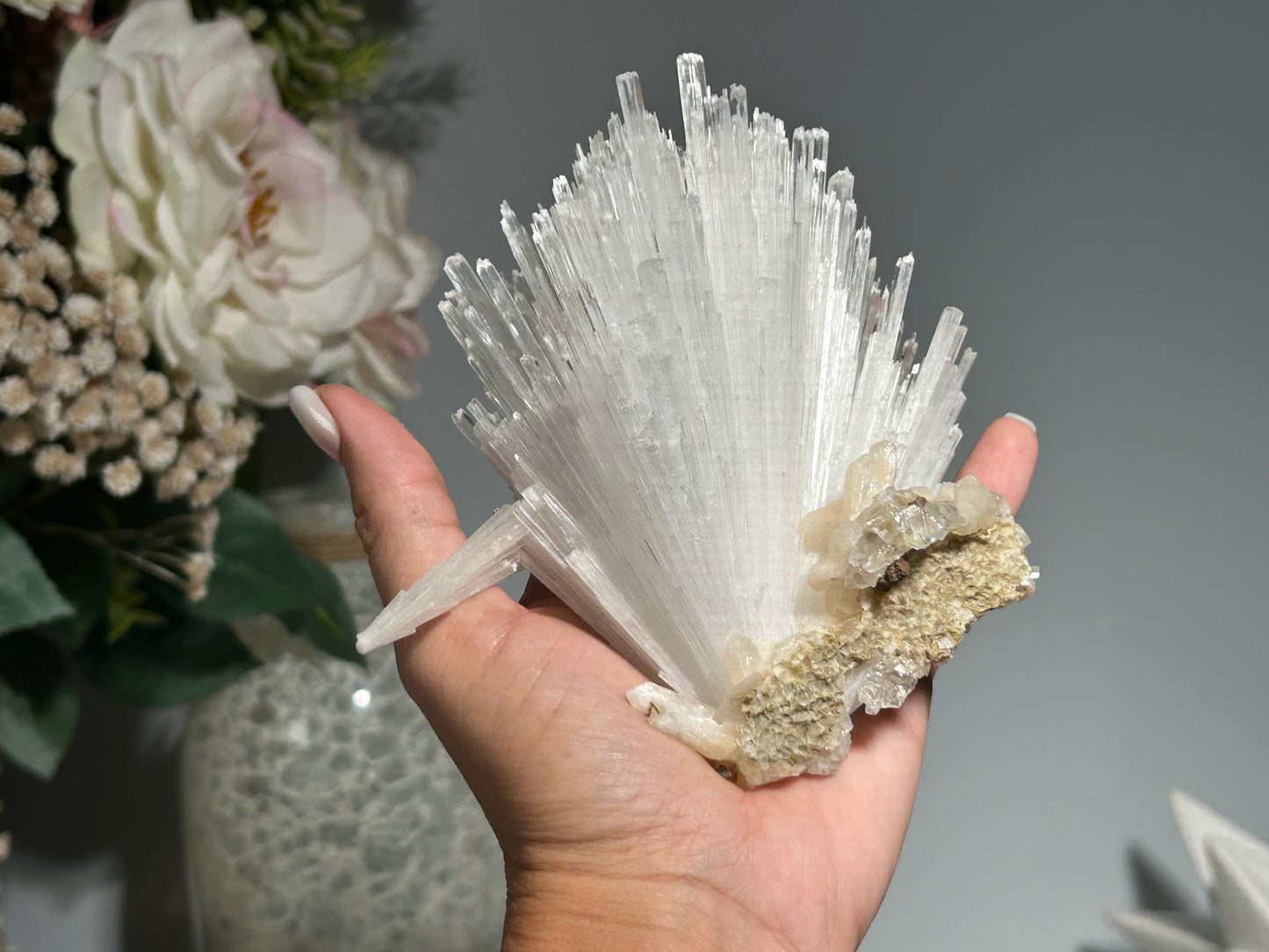 Natural Scolecite with Stilbite Cluster (4.9", 124mm)