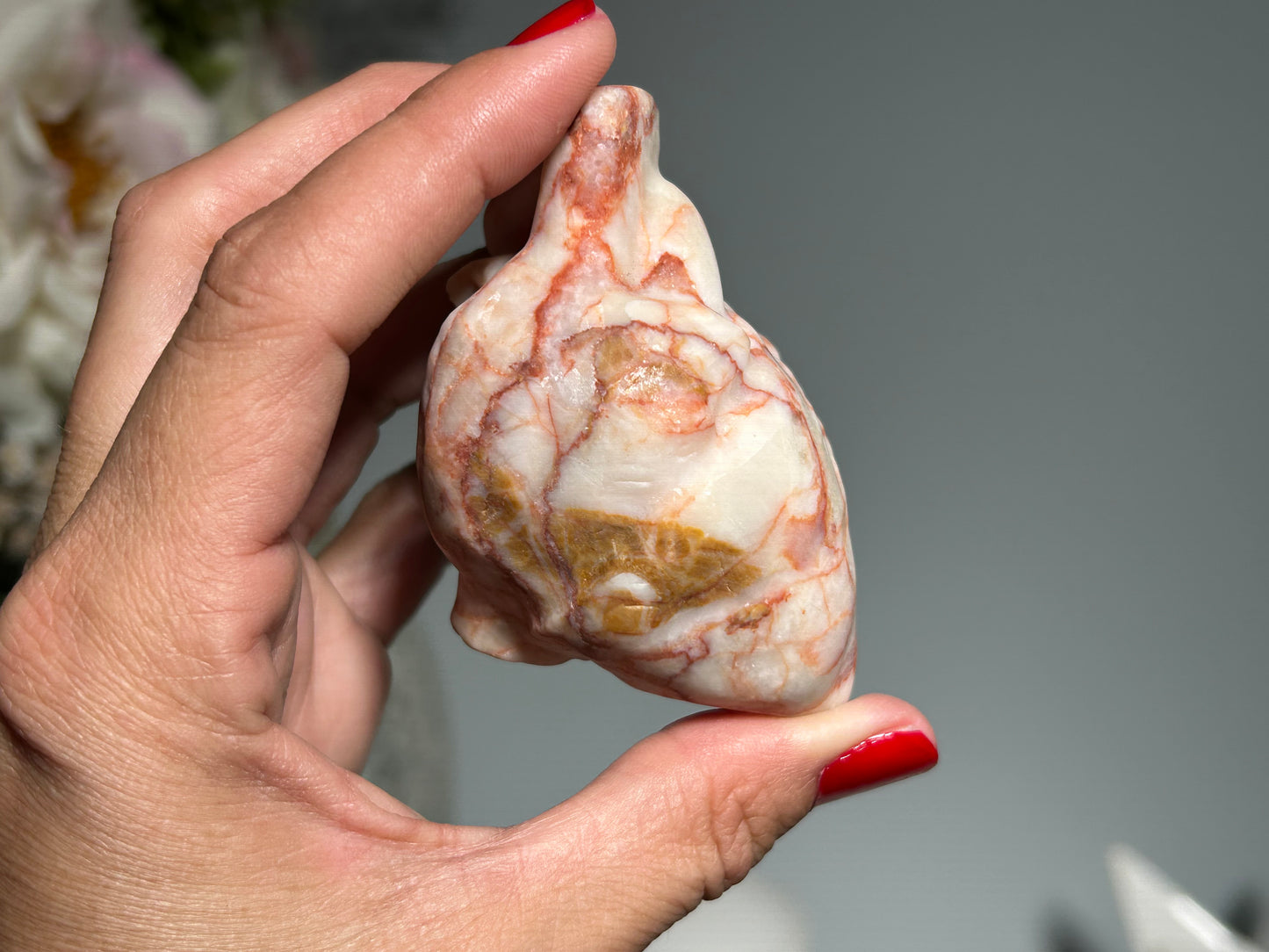 Red Vein Jasper Heart (2.9", 73mm)