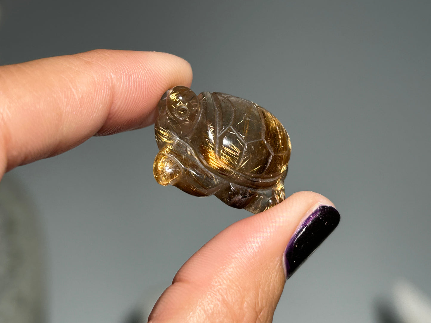 Rutilated Quartz Turtle (1”, 25mm)