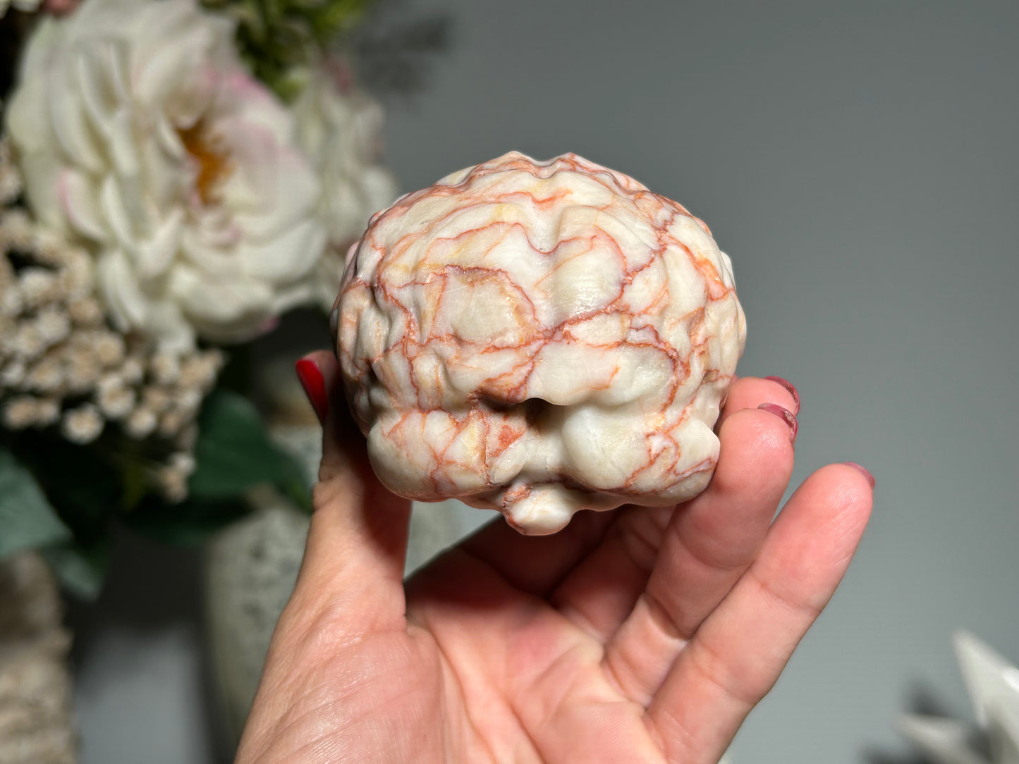 Red Vein Jasper Brain (3.2", 81mm)