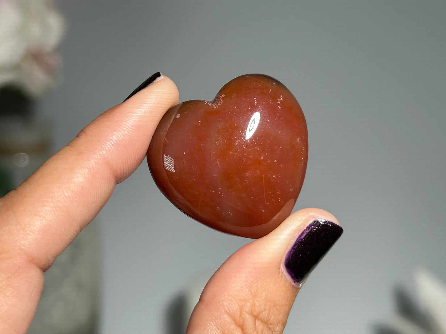 Red Agate Heart