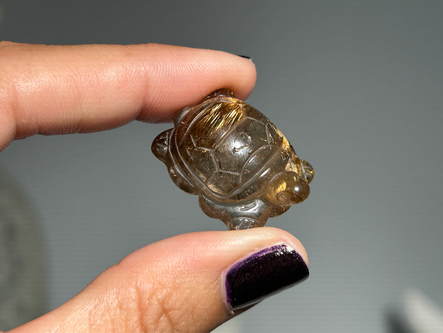 Rutilated Quartz Turtle (1”, 25mm)
