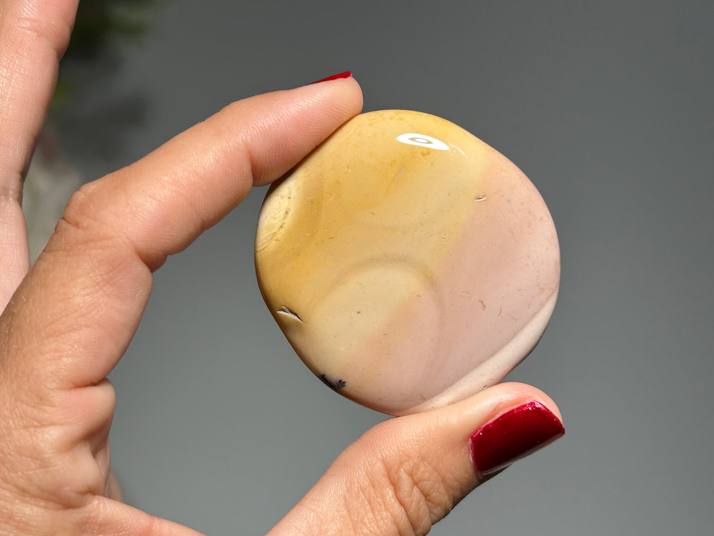 Flat Mookaite Palm Stone