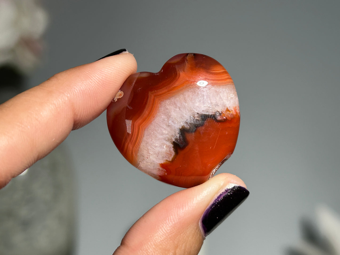 Red Agate Heart