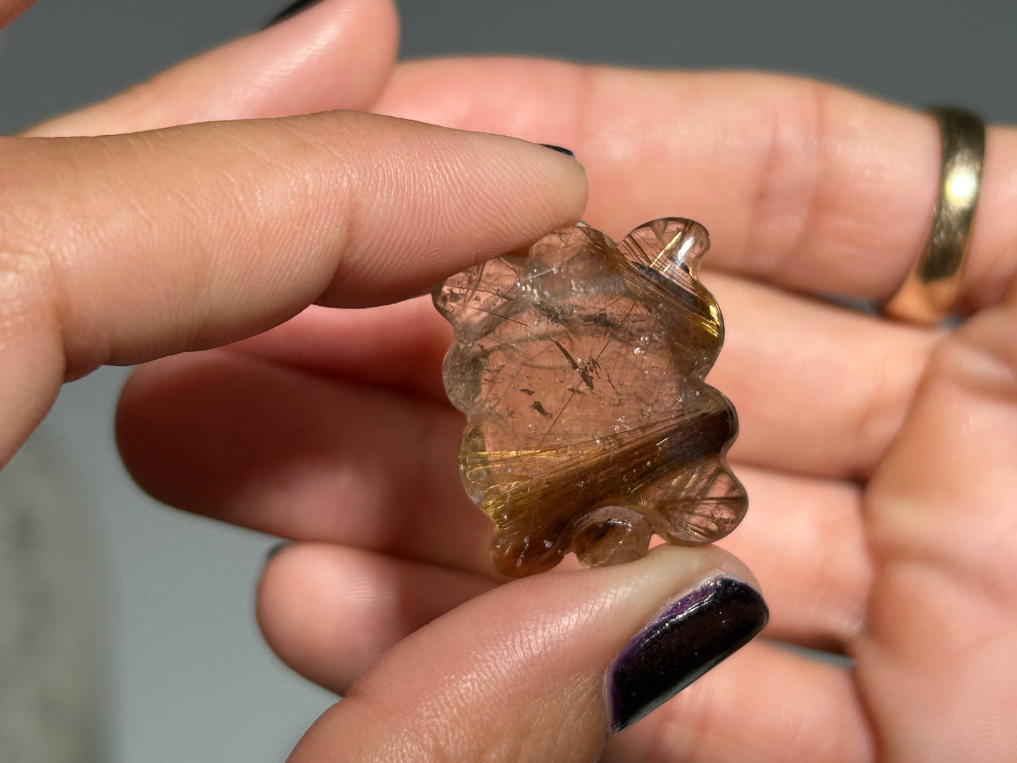 Rutilated Quartz Turtle (1”, 25mm)