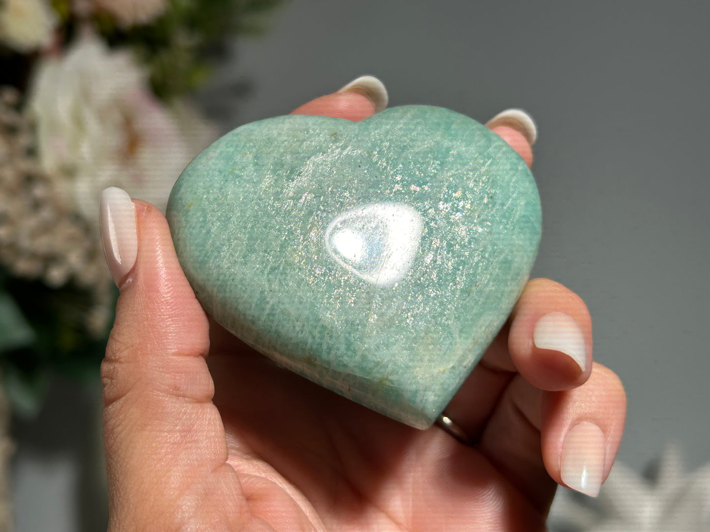Amazonite Heart (2.6", 66mm)