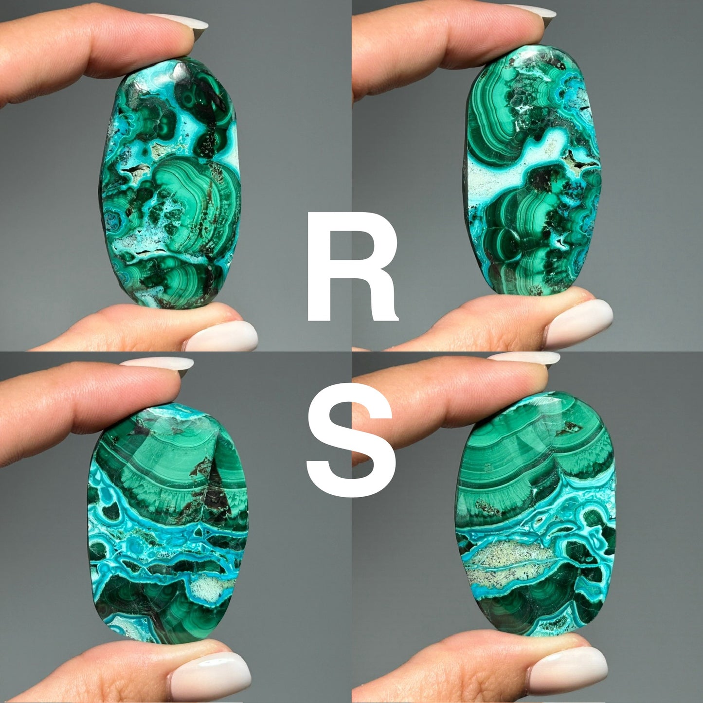 Malachite Chrysocolla Palm Stone