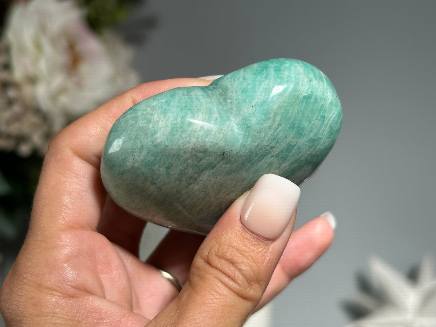 Amazonite Heart (2.6", 66mm)