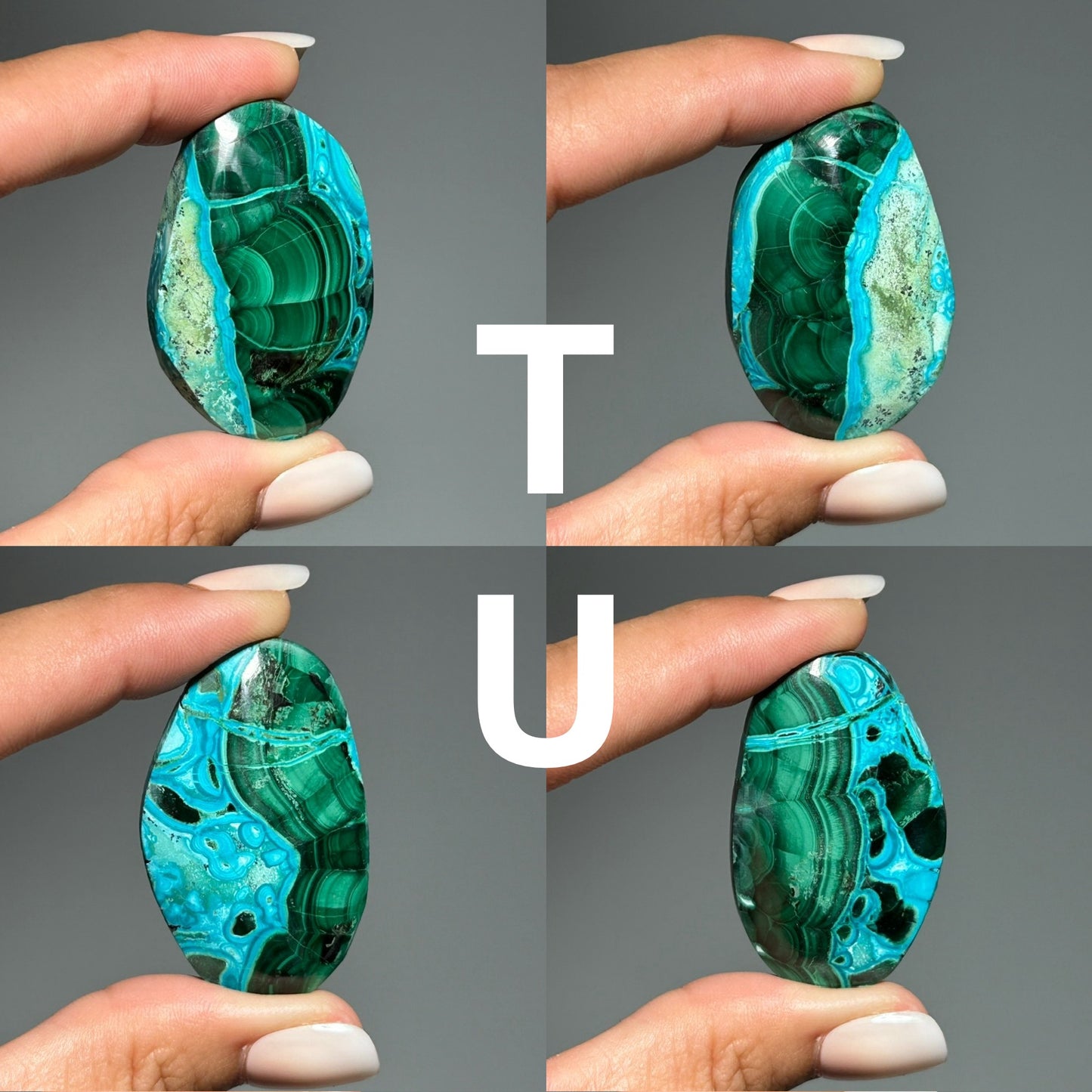 Malachite Chrysocolla Palm Stone